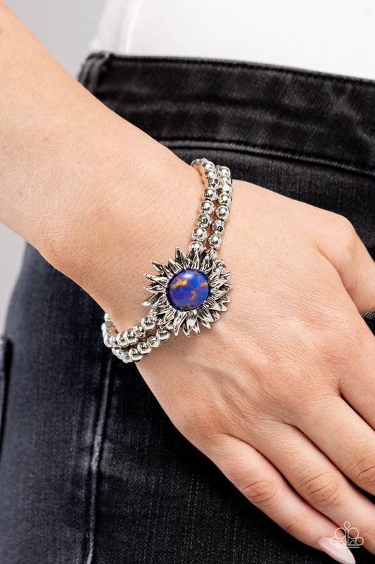 Sunflower Serenity - Purple - Paparazzi Bracelet Image