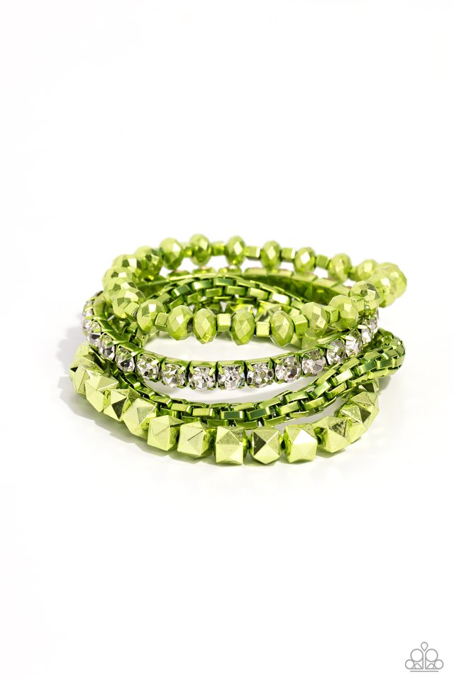 Punk Pattern - Green - Paparazzi Bracelet Image