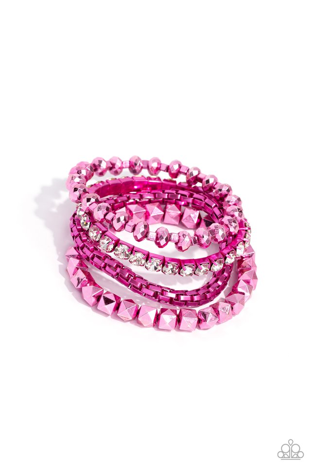 Punk Pattern - Pink - Paparazzi Bracelet Image
