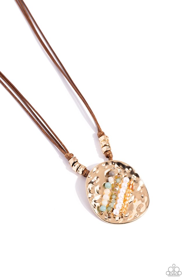 Handcrafted Hallmark - Gold - Paparazzi Necklace Image