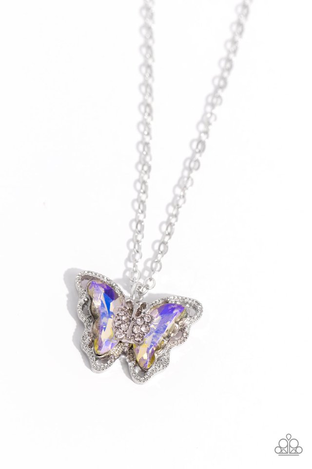 Whispering Wings - Yellow - Paparazzi Necklace Image