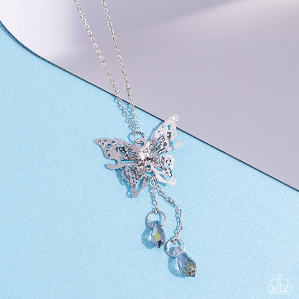 Enchanted Wings - Silver - Paparazzi Necklace Image