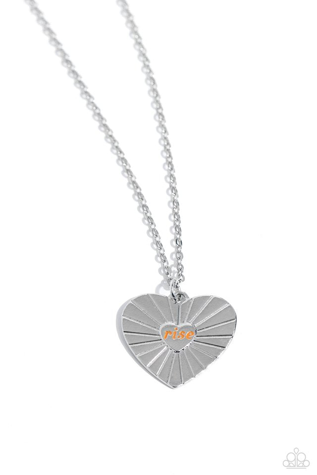 Elevated Embrace - Orange - Paparazzi Necklace Image