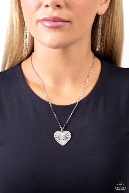 Elevated Embrace - Orange - Paparazzi Necklace Image