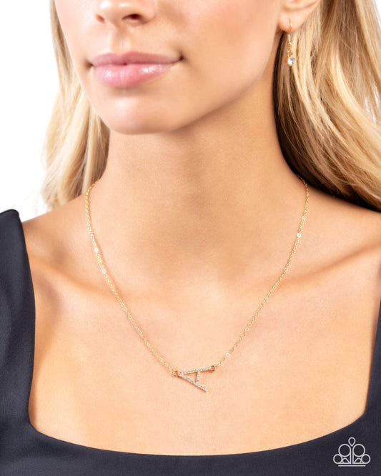 INITIALLY Yours - A - Paparazzi Necklace Image