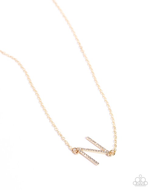 INITIALLY Yours - N - Paparazzi Necklace Image