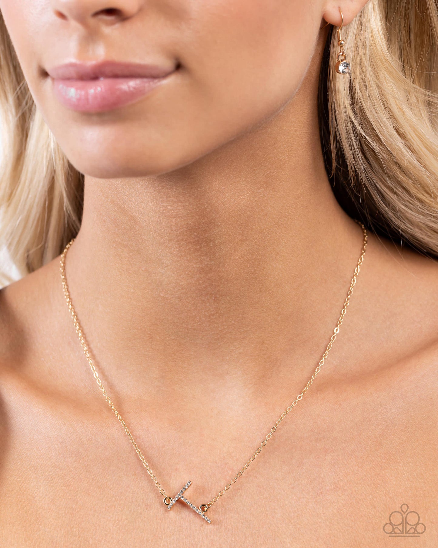 INITIALLY Yours - T - Paparazzi Necklace Image