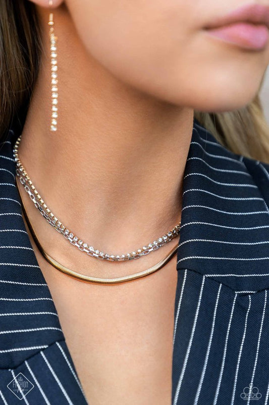 I SQUARE For You - Gold - Paparazzi Necklace Image