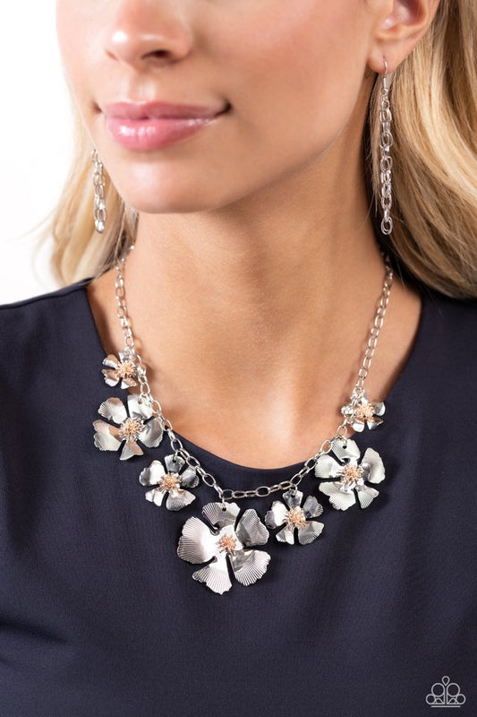 Prideful Pollen - Silver - Paparazzi Necklace Image