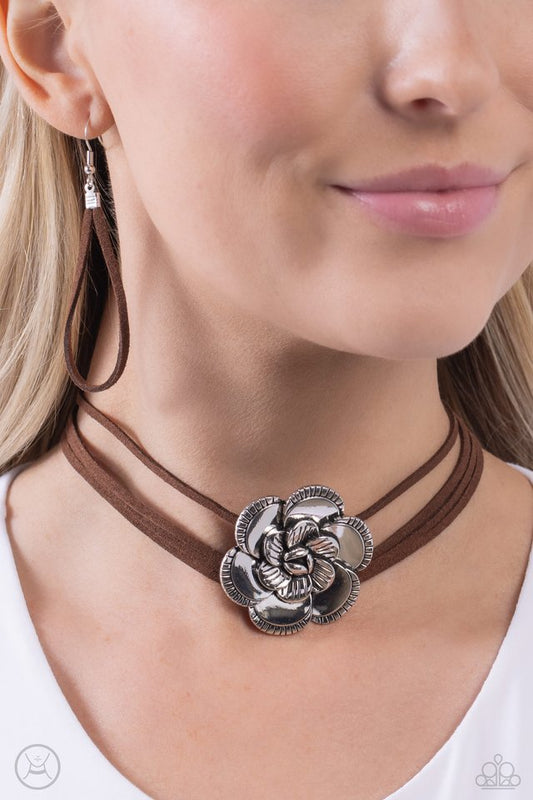 Textured Tapestry - Brown - Paparazzi Necklace Image
