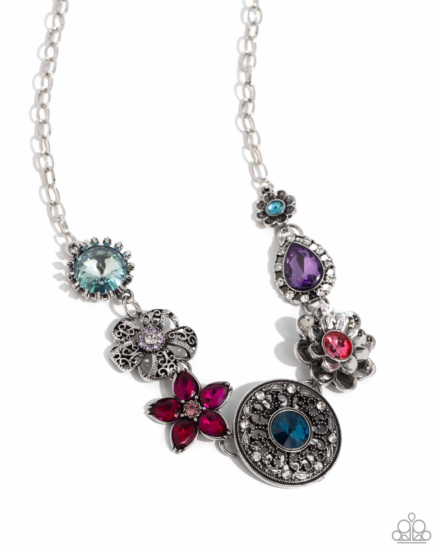 Paparazzi Necklace ~ Giddy Garden - Multi