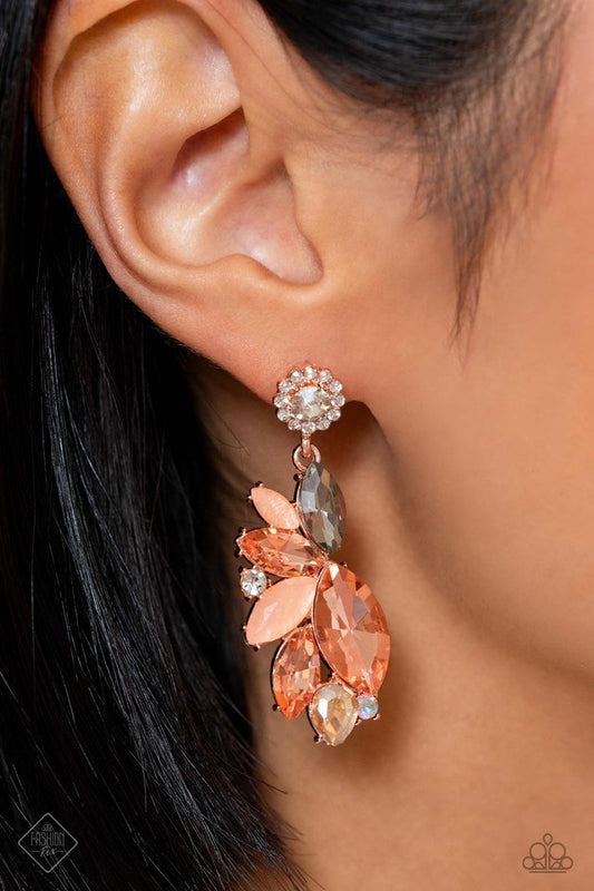 Soft Sashay - Rose Gold - Paparazzi Earring Image