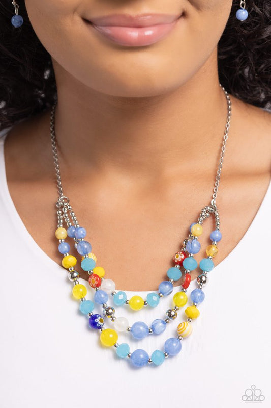 Summer Scope - Blue - Paparazzi Necklace Image