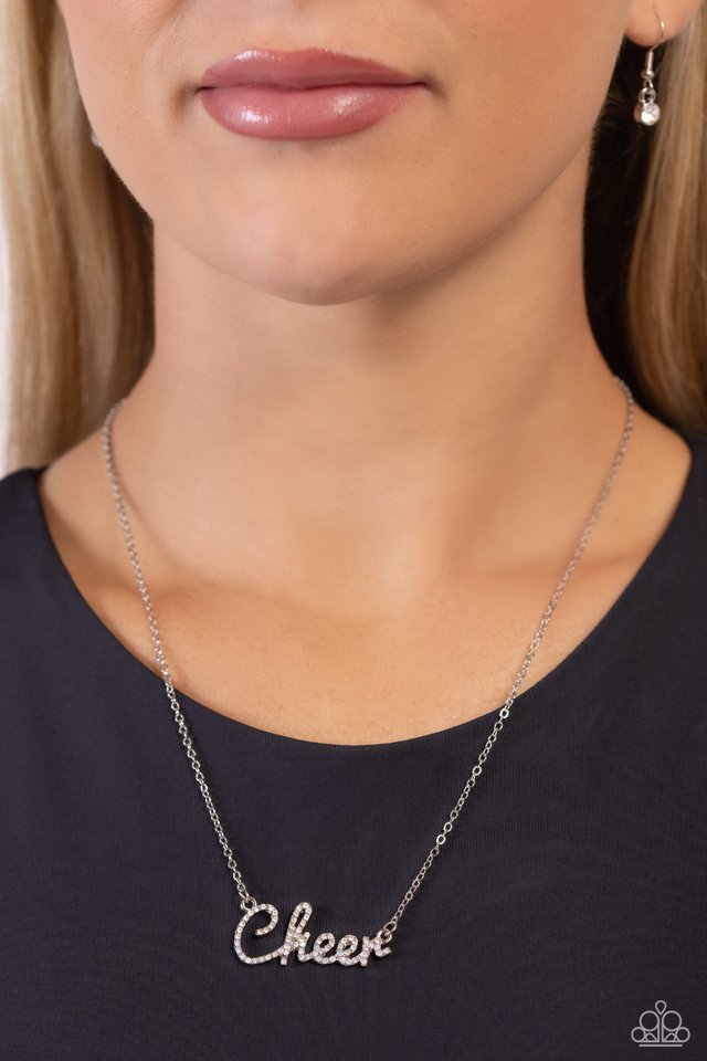 Cheer Squad - White - Paparazzi Necklace Image