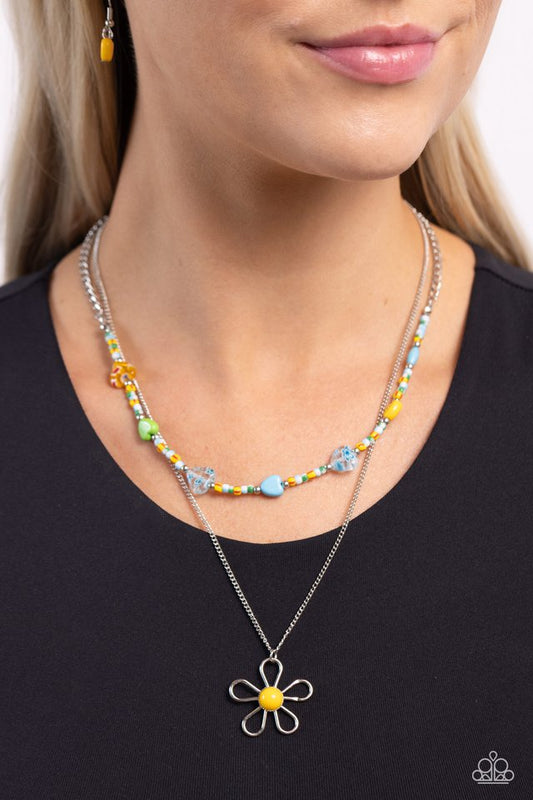 Traditionally Trendy - Yellow - Paparazzi Necklace Image