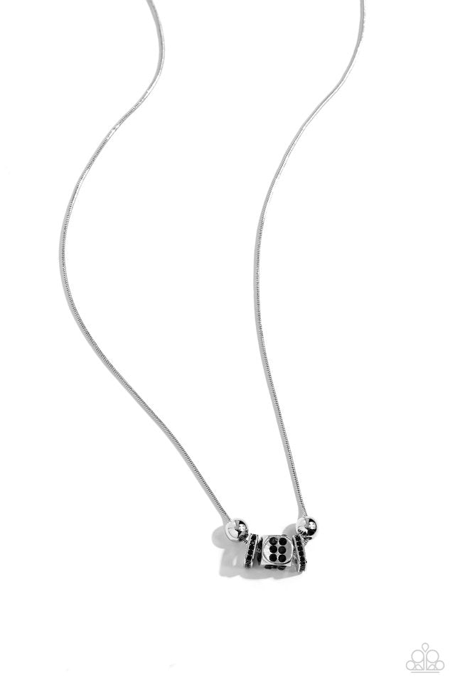 Rolling the Dice - Black - Paparazzi Necklace Image