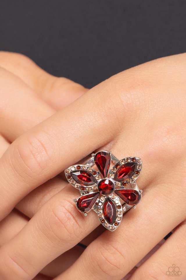 Blazing Blooms - Brown - Paparazzi Ring Image