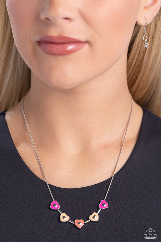 ECLECTIC Heart - Brown - Paparazzi Necklace Image
