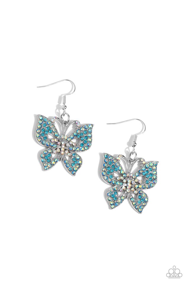 Bejeweled Breeze - Blue - Paparazzi Earring Image