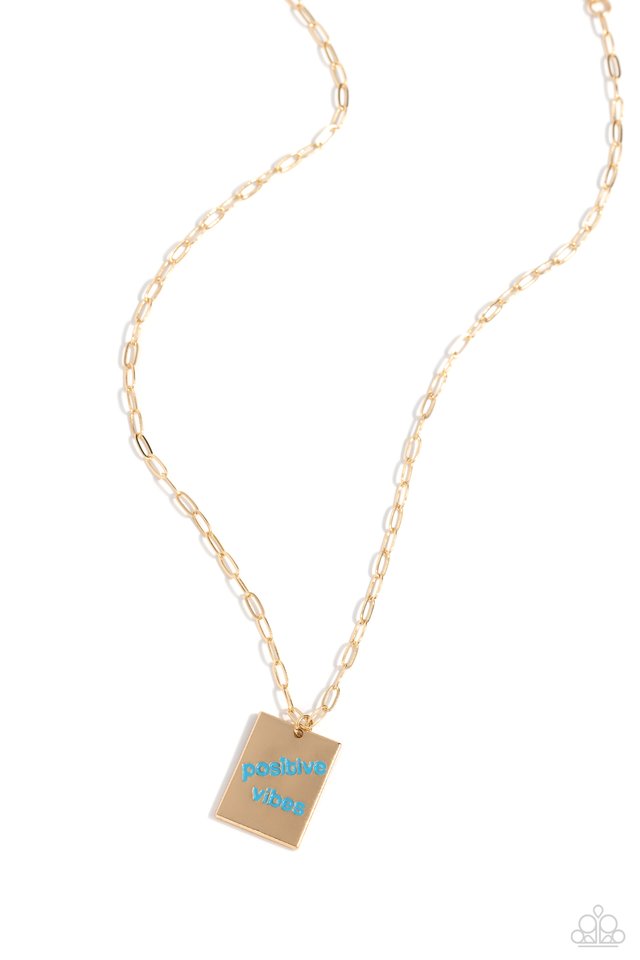 Optimistic Vibes - Blue - Paparazzi Necklace Image