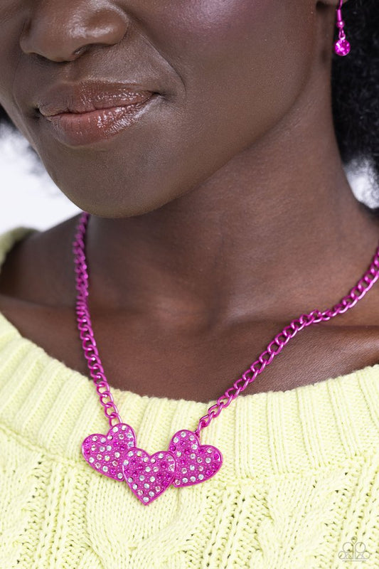 Low-Key Lovestruck - Pink - Paparazzi Necklace Image