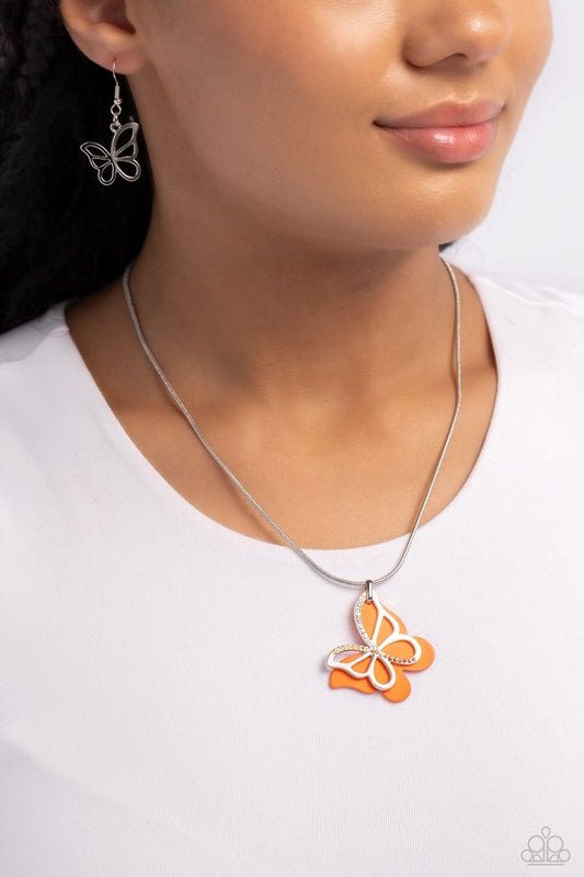 Detailed Dance - Orange - Paparazzi Necklace Image