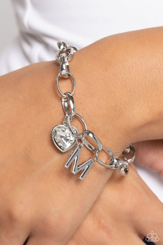 Guess Now Its INITIAL - White - M - Paparazzi Bracelet Image