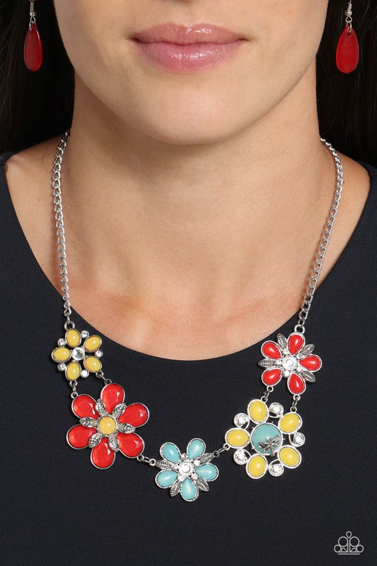 Dragonfly Decadence - Red - Paparazzi Necklace Image