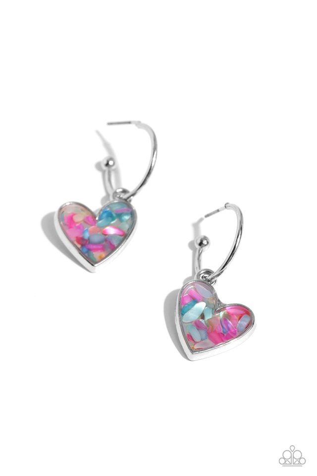 Shell Signal - Pink - Paparazzi Earring Image
