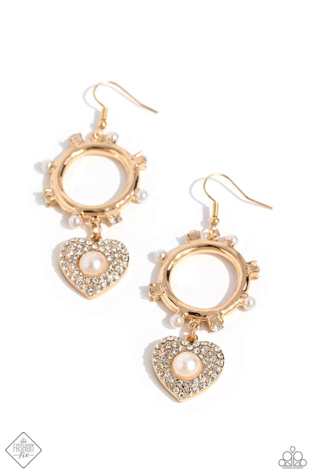 Romantic Relic - Gold - Paparazzi Earring Image