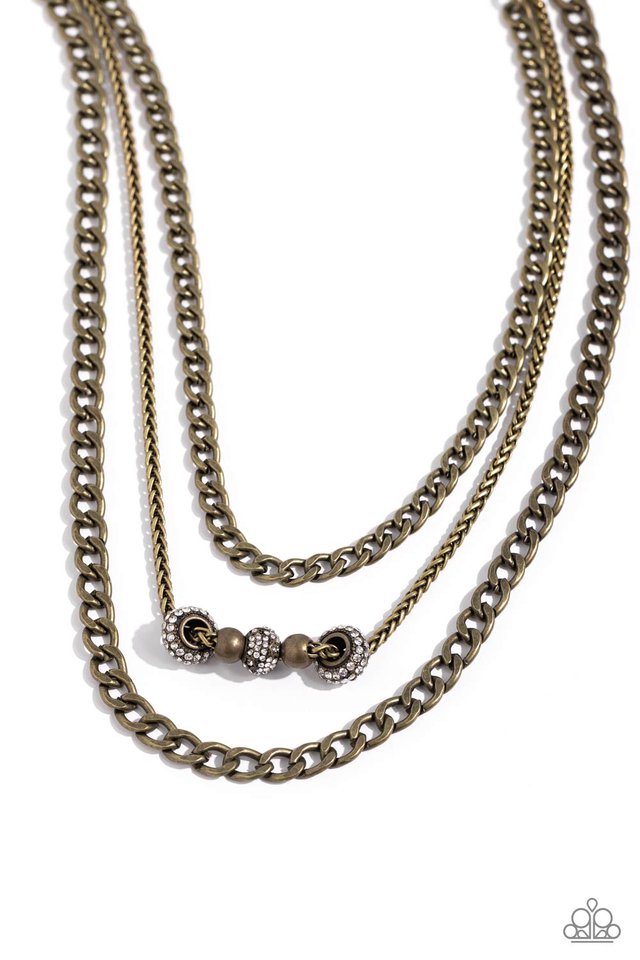 Layered Loyalty - Brass - Paparazzi Necklace Image