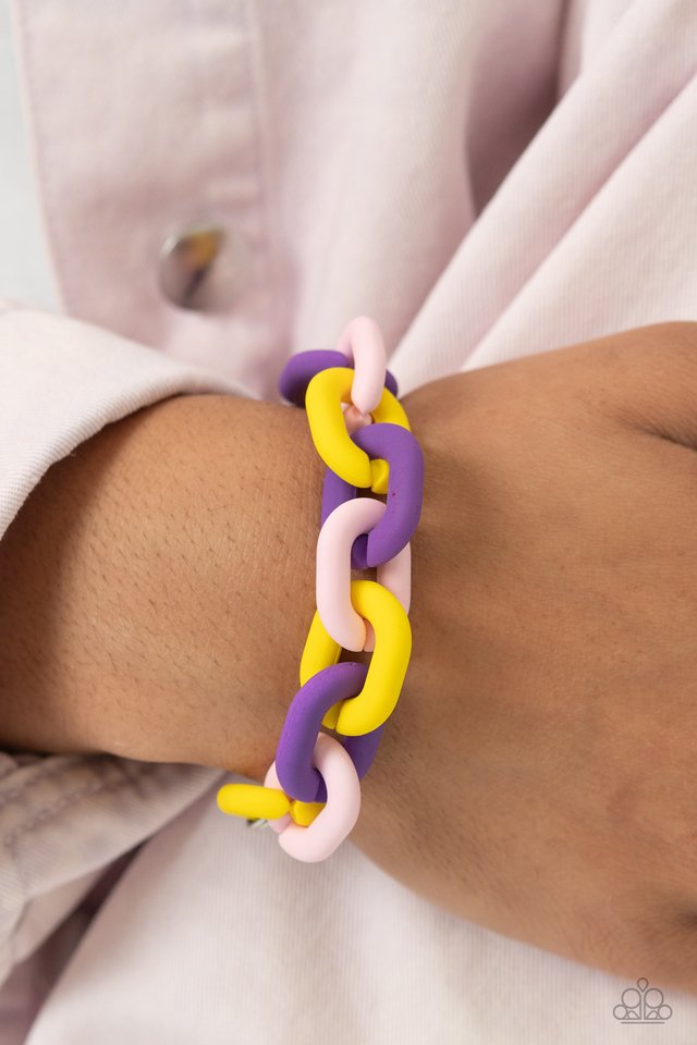 Go the Extra SMILE - Purple - Paparazzi Bracelet Image