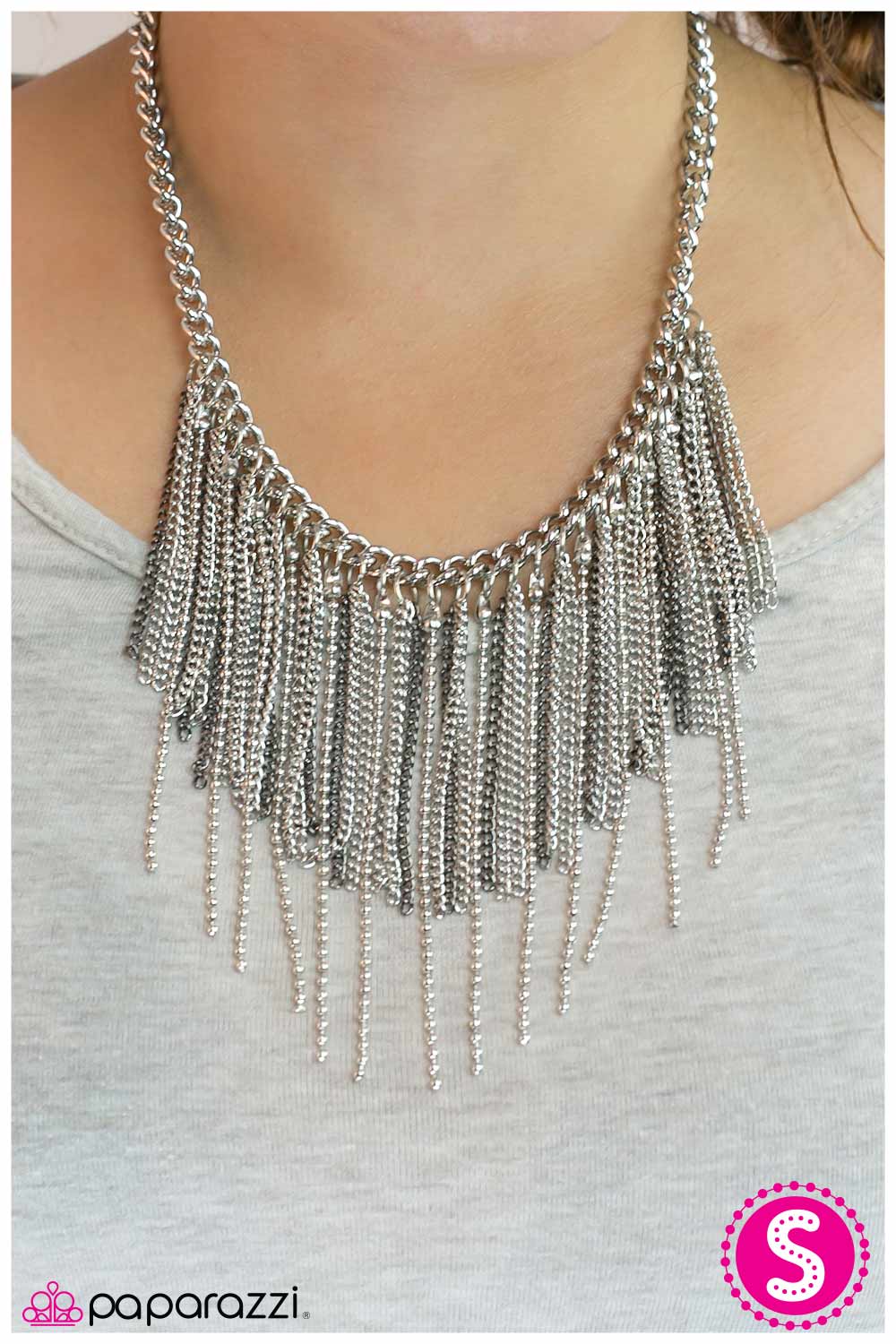 Paparazzi Necklace ~ Urban Fringe - Silver