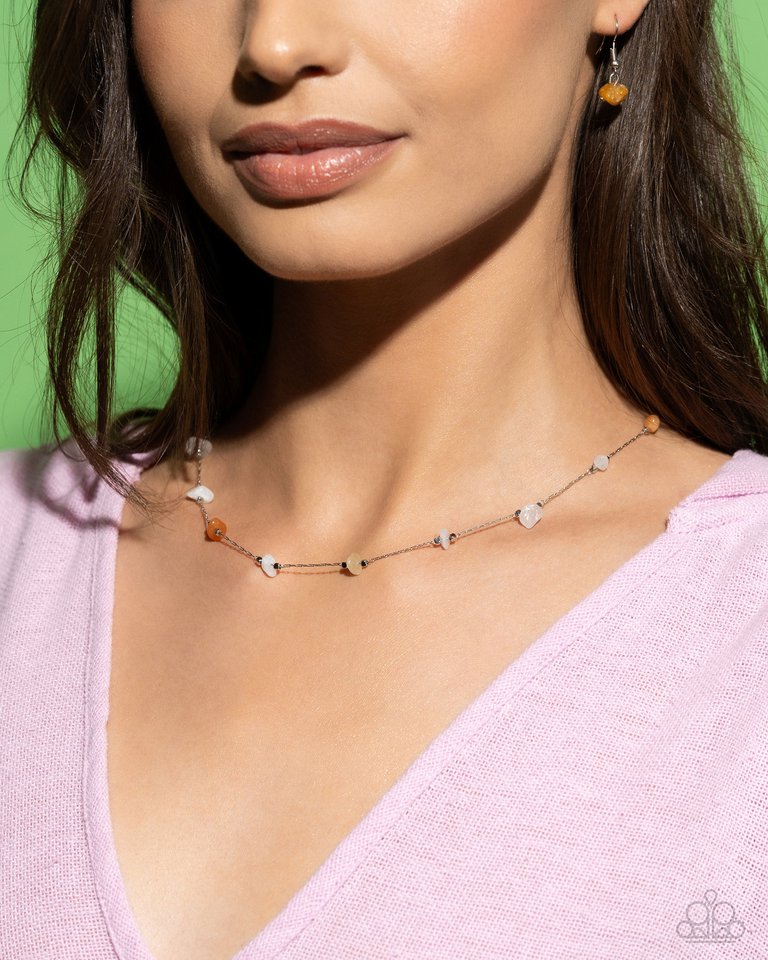 Narrow Novelty - White - Paparazzi Necklace Image