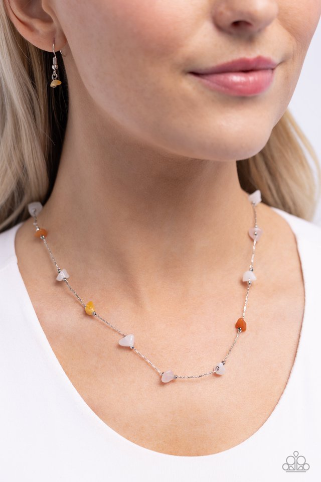 Narrow Novelty - White - Paparazzi Necklace Image