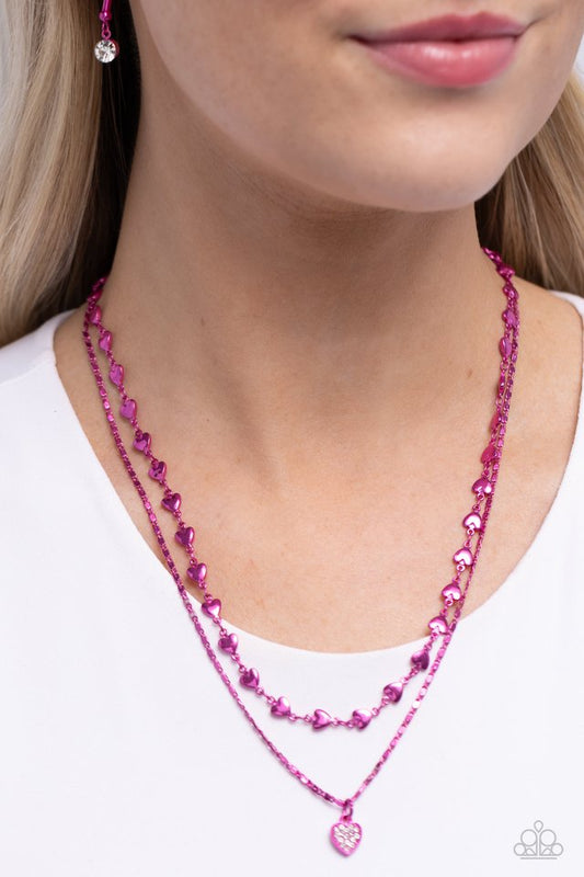 Cupid Combo - Pink - Paparazzi Necklace Image