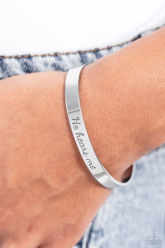 He Hears - Silver - Paparazzi Bracelet Image