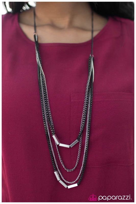 Paparazzi Necklace ~ True Grit- Black