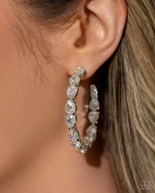 Paparazzi Earring ~ Presidential Pizzazz - White