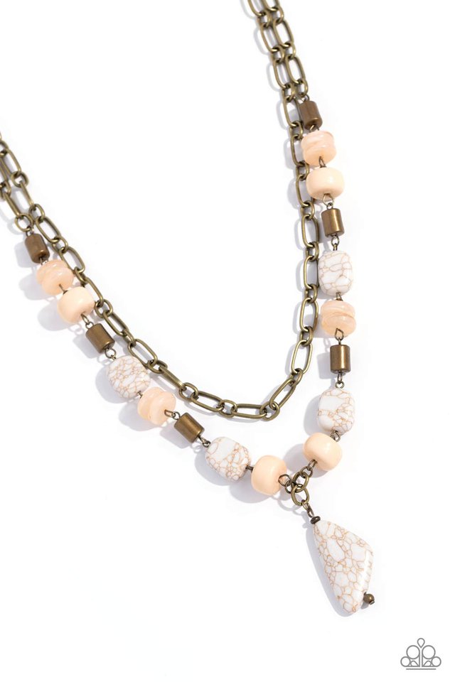 High-End Habitat - Brass - Paparazzi Necklace Image