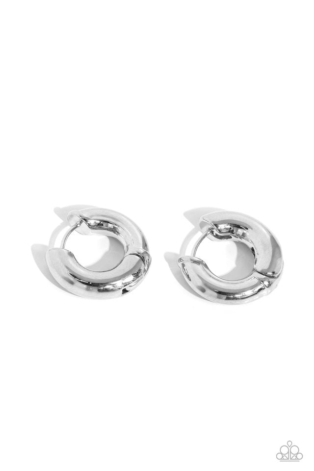 Textured Theme - Silver - Paparazzi Earring Image