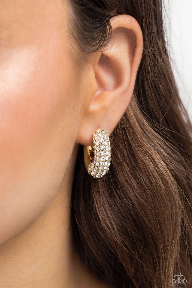 Combustible Confidence - Gold - Paparazzi Earring Image