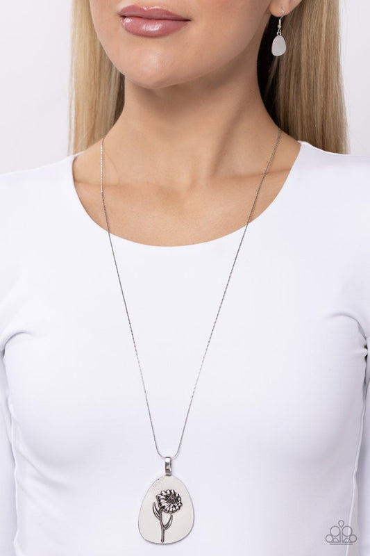 Sunflower Shift - Silver - Paparazzi Necklace Image