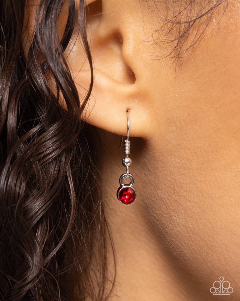 Birthstone Beauty - Red - Paparazzi Necklace Image