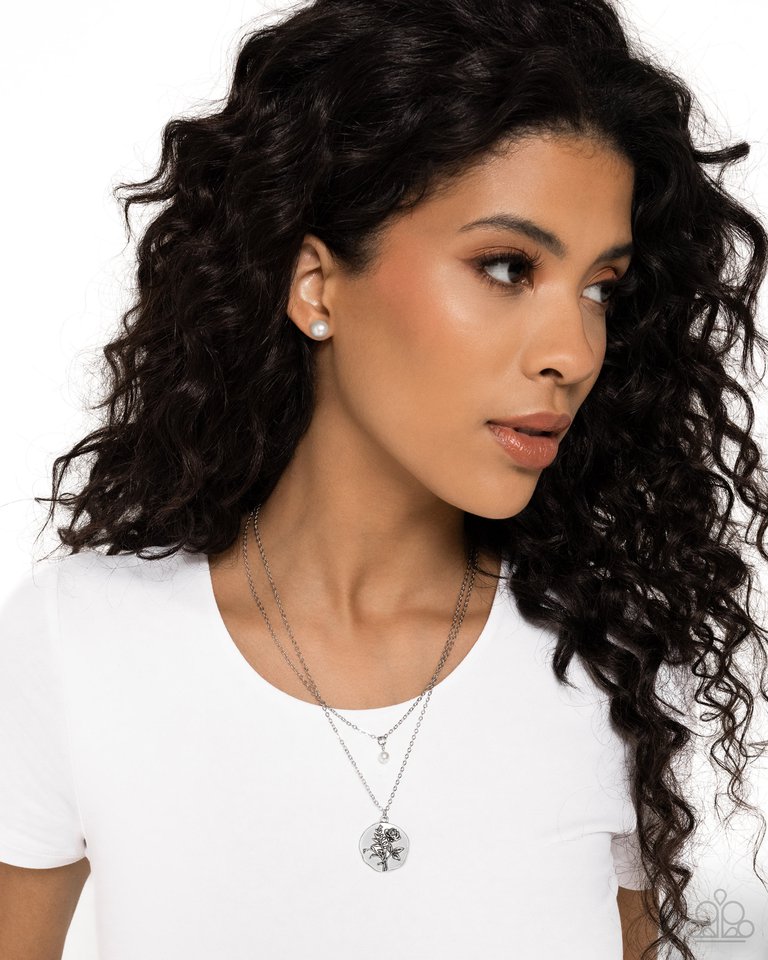 Birthstone Beauty - White - Paparazzi Necklace Image