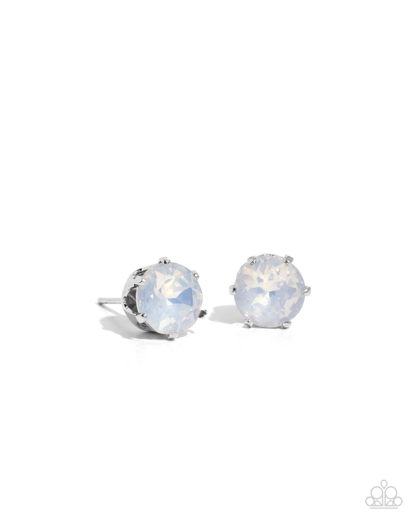 Paparazzi Earring ~ Breathtaking Birthstone - White