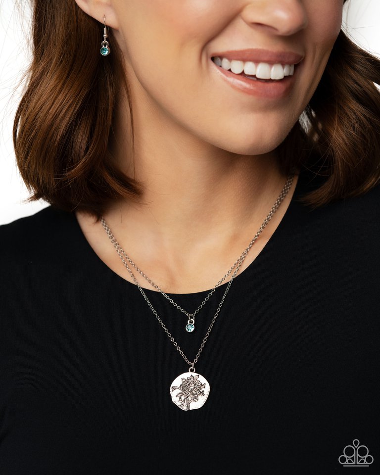 Birthstone Beauty - Blue - Paparazzi Necklace Image