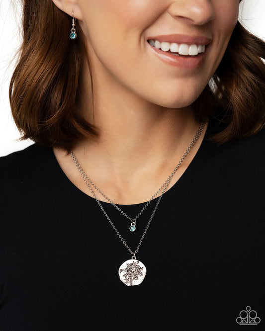 Birthstone Beauty - Blue - Paparazzi Necklace Image