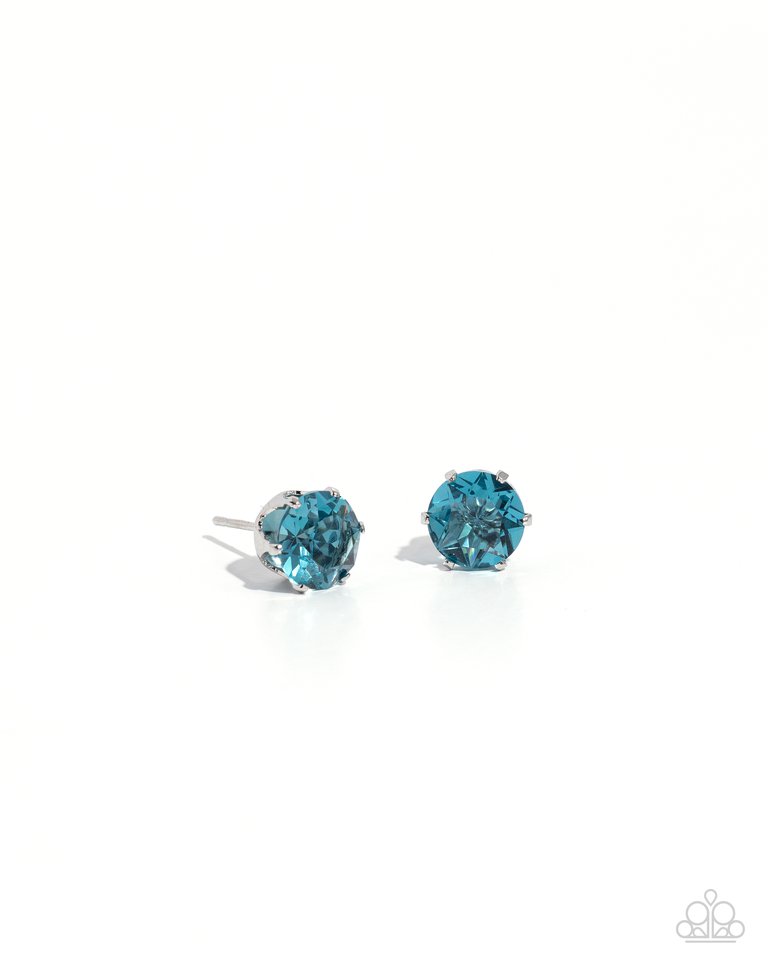 Breathtaking Birthstone - Blue - Paparazzi Earring Image
