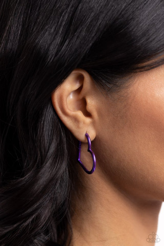 Loving Legend - Purple - Paparazzi Earring Image